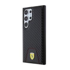 Ferrari Ferrari Carbon Stitched Bottom - Ohišje za Samsung Galaxy S24 Ultra (črno)