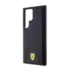 Ferrari Ferrari Carbon Stitched Bottom - Ohišje za Samsung Galaxy S24 Ultra (črno)