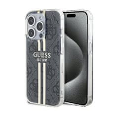 Guess Guess IML 4G Gold Stripe - Ohišje za iPhone 15 Pro (črno)