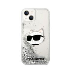 Karl Lagerfeld Karl Lagerfeld Liquid Glitter NFT Choupette Head - ohišje za iPhone 14 Plus (srebrno)