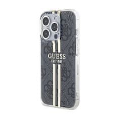 Guess Guess IML 4G Gold Stripe - Ohišje za iPhone 15 Pro (črno)