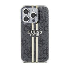 Guess Guess IML 4G Gold Stripe - Ohišje za iPhone 15 Pro (črno)