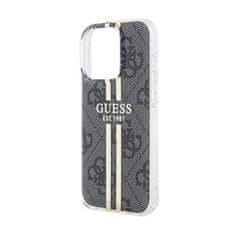 Guess Guess IML 4G Gold Stripe - Ohišje za iPhone 15 Pro (črno)