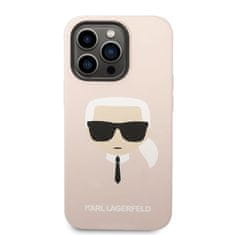 Karl Lagerfeld Karl Lagerfeld Silikonsko ohišje Karl`s Head MagSafe - ohišje za iPhone 14 Pro Max (roza)