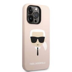 Karl Lagerfeld Karl Lagerfeld Silikonsko ohišje Karl`s Head MagSafe - ohišje za iPhone 14 Pro Max (roza)