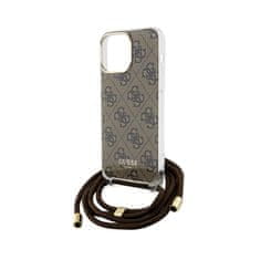 Guess Guess Crossbody Cord 4G Print - Ohišje za iPhone 15 Pro (rjavo)