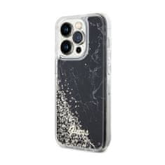 Guess Guess Liquid Glitter Marble - Ohišje za iPhone 14 Pro (črno)