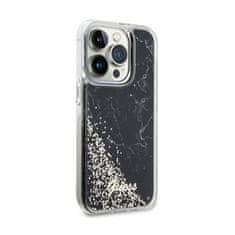 Guess Guess Liquid Glitter Marble - Ohišje za iPhone 14 Pro (črno)