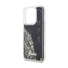 Guess Guess Liquid Glitter Marble - Ohišje za iPhone 14 Pro (črno)