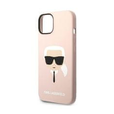 Karl Lagerfeld Karl Lagerfeld Silikonski ovitek Iconic Karl`s Head - iPhone 14 Plus (roza)