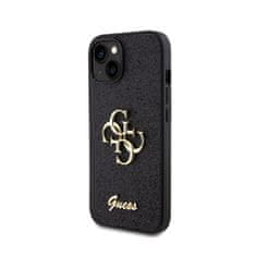 Guess Guess Glitter Script Big 4G - Ohišje za iPhone 15 (črno)