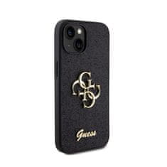 Guess Guess Glitter Script Big 4G - Ohišje za iPhone 15 (črno)