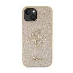 Guess Guess Glitter Script Big 4G - Ohišje za iPhone 15 Plus (zlato)