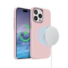 NEW Crong Color Cover LUX Magnetic - ohišje za iPhone 15 Pro MagSafe (roza)