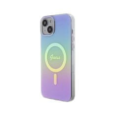 Guess Guess IML Iridescent MagSafe - ohišje za iPhone 15 (vijolično)