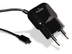 Puro PURO Mini potovalni polnilec - prenosni omrežni polnilec s kablom Micro USB (črn)