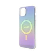 Guess Guess IML Iridescent MagSafe - ohišje za iPhone 15 (vijolično)