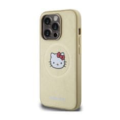 HELLO KITTY Hello Kitty Usnjeno ohišje Kitty Head MagSafe - ohišje za iPhone 13 Pro Max (zlato)