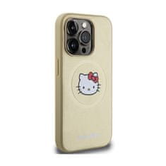 HELLO KITTY Hello Kitty Usnjeno ohišje Kitty Head MagSafe - ohišje za iPhone 13 Pro Max (zlato)