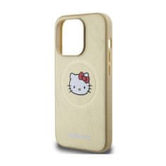 HELLO KITTY Hello Kitty Usnjeno ohišje Kitty Head MagSafe - ohišje za iPhone 13 Pro Max (zlato)