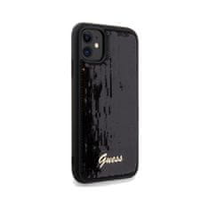 Guess Guess Sequin Script Metal - Ohišje za iPhone 11 (črno)