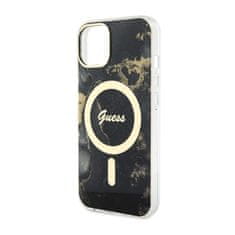 Guess Guess Golden Marble MagSafe - ohišje za iPhone 14 Plus (črno)