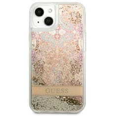 Guess Guess Liquid Glitter Paisley - etui za iPhone 13 mini (zlat)