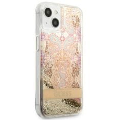 Guess Guess Liquid Glitter Paisley - etui za iPhone 13 mini (zlat)