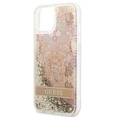 Guess Guess Liquid Glitter Paisley - etui za iPhone 13 mini (zlat)