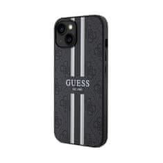 Guess Guess 4G Printed Stripes MagSafe - ohišje za iPhone 15 (črno)