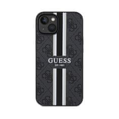 Guess Guess 4G Printed Stripes MagSafe - ohišje za iPhone 15 (črno)