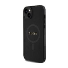 Guess Guess Saffiano MagSafe - Ohišje za iPhone 15 Plus (črno)