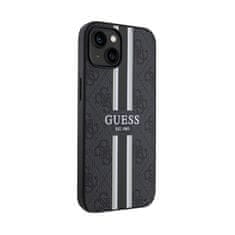 Guess Guess 4G Printed Stripes MagSafe - ohišje za iPhone 15 (črno)