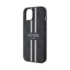 Guess Guess 4G Printed Stripes MagSafe - ohišje za iPhone 15 (črno)