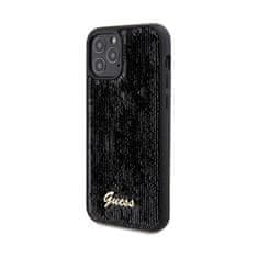 Guess Guess Sequin Script Metal - Ohišje za iPhone 12 / iPhone 12 Pro (črno)