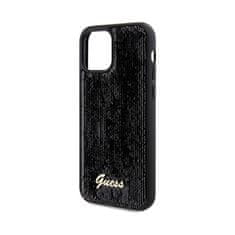 Guess Guess Sequin Script Metal - Ohišje za iPhone 12 / iPhone 12 Pro (črno)