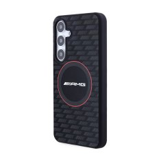 NEW AMG Silikonsko ohišje MagSafe z ogljikovim vzorcem - Samsung Galaxy S24+ (črno)