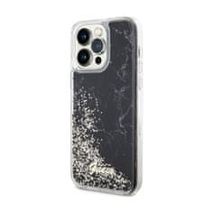 Guess Guess Liquid Glitter Marble - Ohišje za iPhone 14 Pro Max (črno)