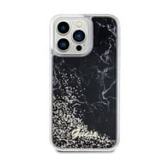 Guess Guess Liquid Glitter Marble - Ohišje za iPhone 14 Pro Max (črno)