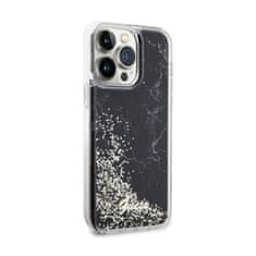 Guess Guess Liquid Glitter Marble - Ohišje za iPhone 14 Pro Max (črno)