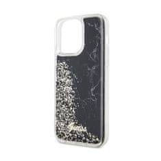 Guess Guess Liquid Glitter Marble - Ohišje za iPhone 14 Pro Max (črno)