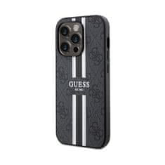 Guess Guess 4G Printed Stripes MagSafe - Ohišje za iPhone 15 Pro (črno)