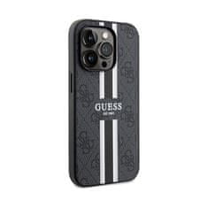 Guess Guess 4G Printed Stripes MagSafe - Ohišje za iPhone 15 Pro (črno)