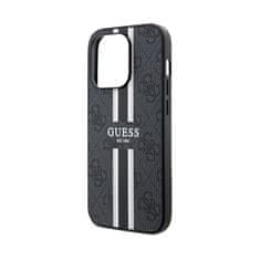 Guess Guess 4G Printed Stripes MagSafe - Ohišje za iPhone 15 Pro (črno)