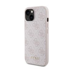 Guess Guess 4G Metal Gold Logo - Ohišje za iPhone 15 Plus (roza)