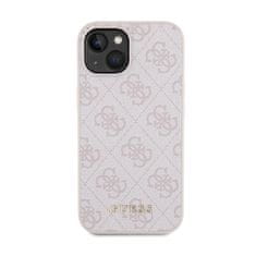 Guess Guess 4G Metal Gold Logo - Ohišje za iPhone 15 Plus (roza)