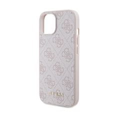 Guess Guess 4G Metal Gold Logo - Ohišje za iPhone 15 Plus (roza)