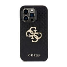 Guess Guess perforirano ohišje 4G z bleščicami - iPhone 15 Pro (črno)