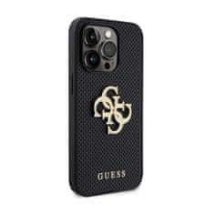 Guess Guess perforirano ohišje 4G z bleščicami - iPhone 15 Pro (črno)