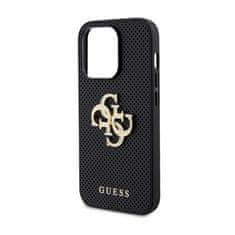 Guess Guess perforirano ohišje 4G z bleščicami - iPhone 15 Pro (črno)